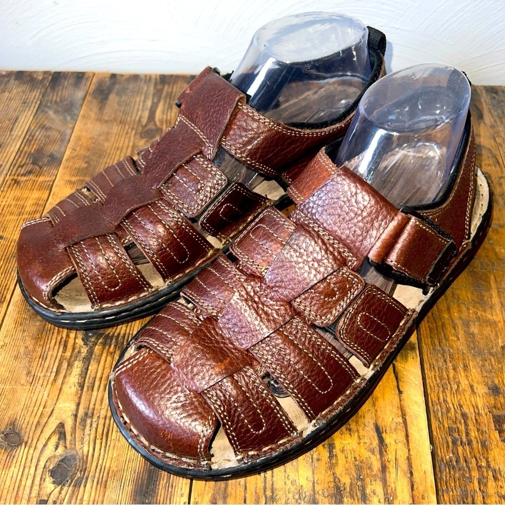 Canyon Rivers Blues Sandals Mens 9M Vtg Langdon 41877 Brown Leather